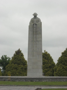 Canadian memorial at St. Julien. "The brooding soldier"