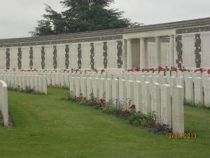 Tyne Cot memorial, with the names of the dead that would not fit at the Menin Gate